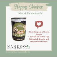 NANDOO Happy Chicken - Huhn mit Karotte & Apfel 800g
