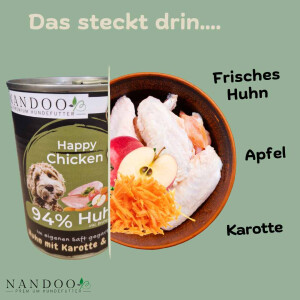 Happy Chicken - Huhn mit Karotte & Apfel 800 g