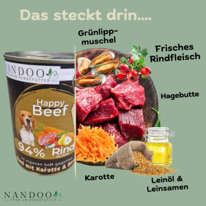Happy Beef - Rind mit Karotte, Birne &...